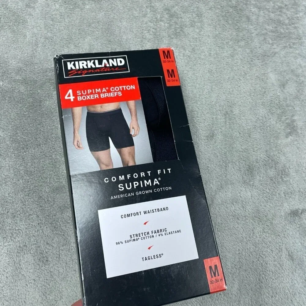 Kirkland Signature Supima Cotton Boxer Briefs Comfort Fit M a1064